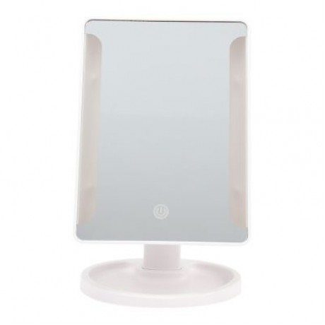 Rotation Intelligent LED Light Makeup Mirror (WHITE)