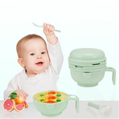 Grinding Bowl Baby Food Grinder Manual Tools (GREEN)