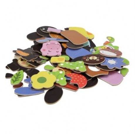 Wooden Magnetic Puzzle Kids Jigsaw Drawing Board Educational Toys (MULTI-A)