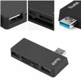 Cwxuan USB 3.0 HUB SD TF Card Reader for Surface Pro 3/4 (BLACK)