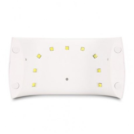 SUN 9X 18W 9 LEDs UV LED Manicure Tool Curing Nail Gel Dryer Lamp Home Salon (WHITE)