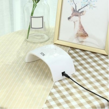 SUN 9X 18W 9 LEDs UV LED Manicure Tool Curing Nail Gel Dryer Lamp Home Salon (WHITE)