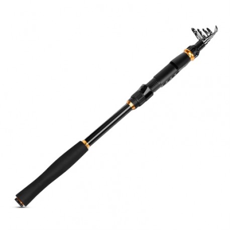 Outlife 27554 High Carbon Fiber Fishing Rod Fish Pole Equipment (BLACK)