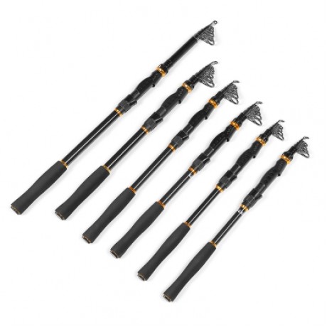 Outlife 27554 High Carbon Fiber Fishing Rod Fish Pole Equipment (BLACK)
