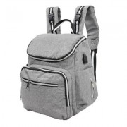 Large Capacity Mummy Maternity Nappy Bag Travel Nursing Backpack (LIGHT GRAY)