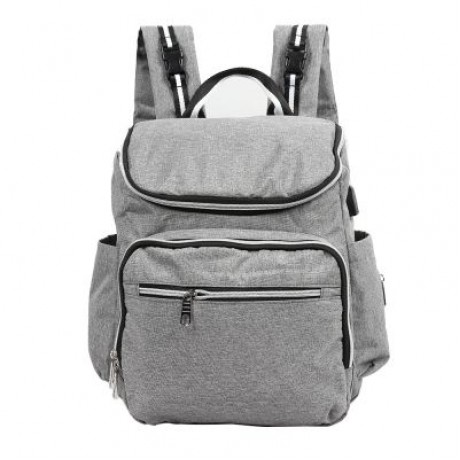 Large Capacity Mummy Maternity Nappy Bag Travel Nursing Backpack (LIGHT GRAY)
