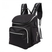 Large Capacity Mummy Maternity Nappy Bag Travel Nursing Backpack (BLACK)