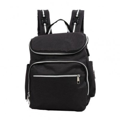 Large Capacity Mummy Maternity Nappy Bag Travel Nursing Backpack (BLACK)
