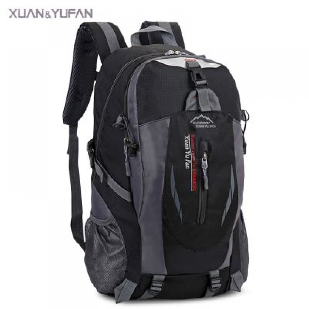 Xuanyufan Outdoor Hiking Lightweight 35L Water-resistant Travel Backpack (BLACK)
