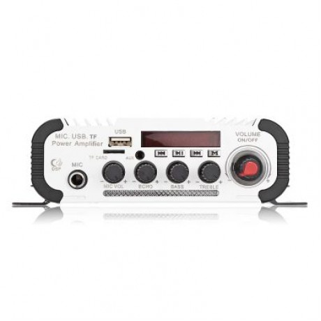 Kentiger HY - V11 Bluetooth Amplifier 2-channel Audio Support TF USB FM (BLACK)