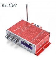 Kentiger HY - 504 HiFi 4-channel Stereo Audio Remote Control Amplifier (LOVE RED)