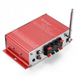 Kentiger HY - 504 HiFi 4-channel Stereo Audio Remote Control Amplifier (LOVE RED)