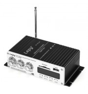 Lepy A7 Bluetooth Amplifier 2-channel HiFi Stereo Audio Support SD USB FM (BLACK)