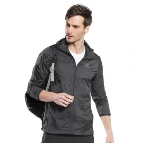 Tectop JL - 3009 Men Breathable Sports Jacket Windproof Light Beach Wear (SMOKEY GRAY)