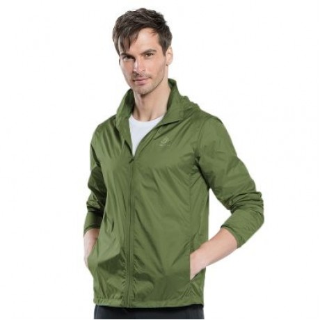 TECTOP JL - 3009 MEN BREATHABLE SPORTS JACKET WINDPROOF LIGHT BEACH WEAR (ARMY GREEN)