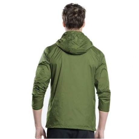 TECTOP JL - 3009 MEN BREATHABLE SPORTS JACKET WINDPROOF LIGHT BEACH WEAR (ARMY GREEN)