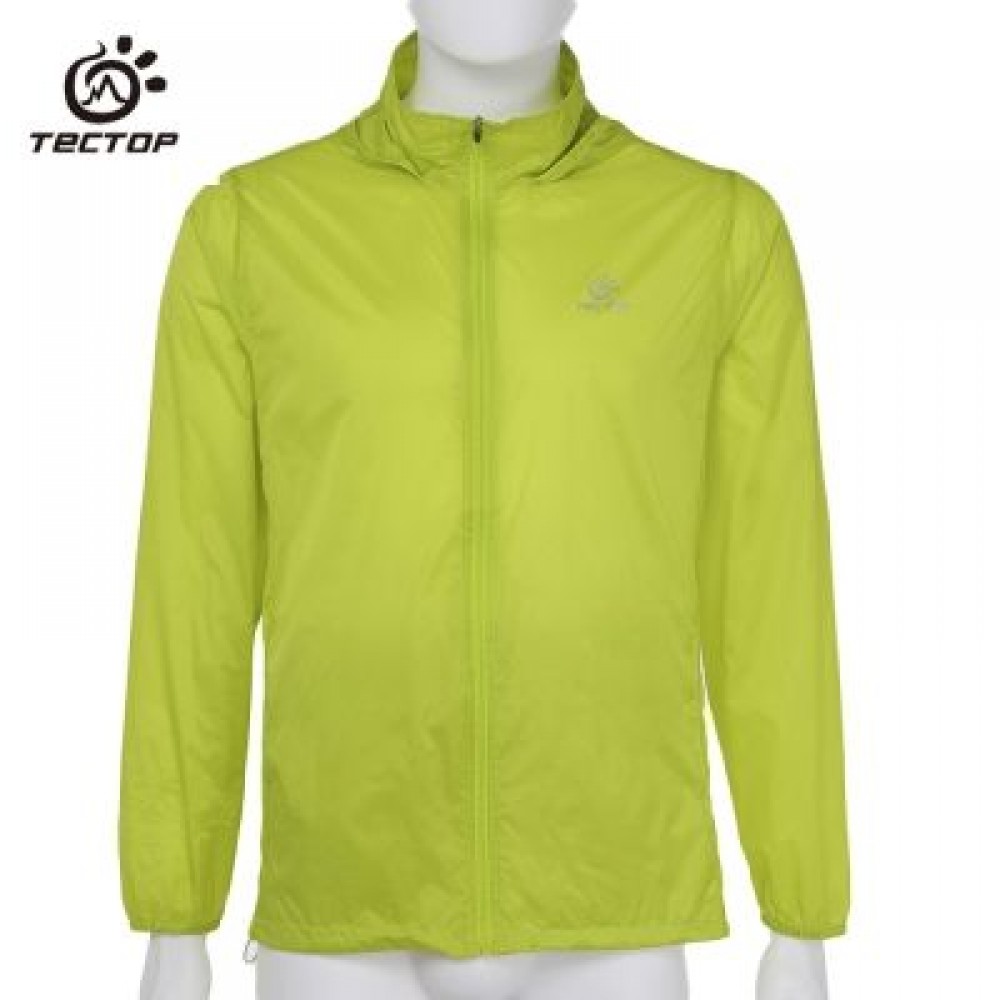 Tectop JL - 3009 Men Breathable Sports Jacket Windproof Light Beach Wear (YELLOW GREEN)