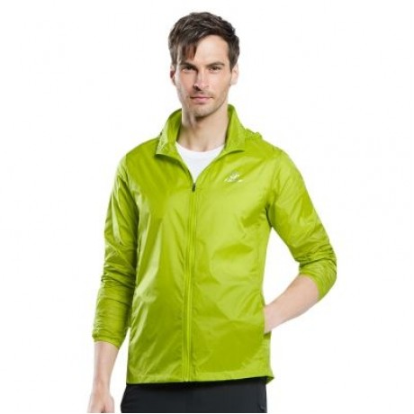 Tectop JL - 3009 Men Breathable Sports Jacket Windproof Light Beach Wear (YELLOW GREEN)