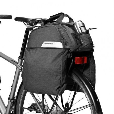 ROSWHEEL 141472 Multifunctional Bicycle Pannier Bag Trunk Pack (GRAY)