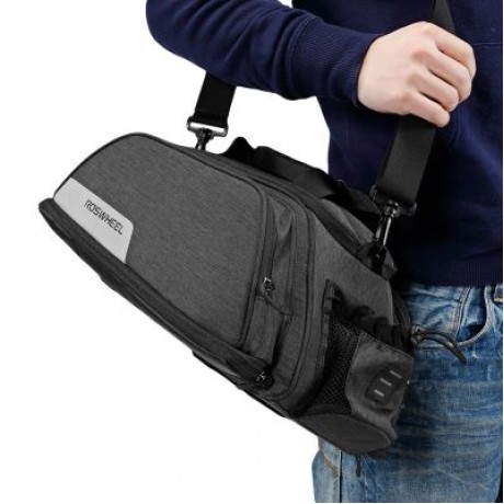 ROSWHEEL 141472 Multifunctional Bicycle Pannier Bag Trunk Pack (GRAY)