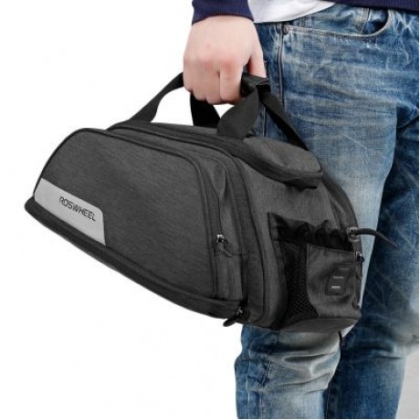 ROSWHEEL 141472 Multifunctional Bicycle Pannier Bag Trunk Pack (GRAY)