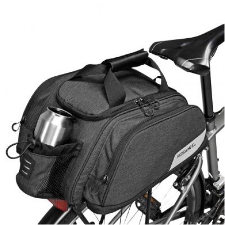 ROSWHEEL 141472 Multifunctional Bicycle Pannier Bag Trunk Pack (GRAY)