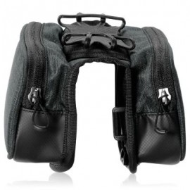 ROSWHEEL 121461 Bicycle Top Tube Pannier Bike Frame Bag with Phone Mount Holder (GRAY)