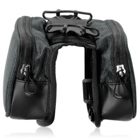 ROSWHEEL 121461 Bicycle Top Tube Pannier Bike Frame Bag with Phone Mount Holder (GRAY)