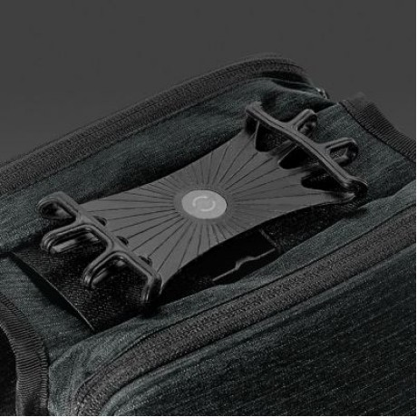 ROSWHEEL 121461 Bicycle Top Tube Pannier Bike Frame Bag with Phone Mount Holder (GRAY)
