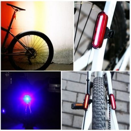 Deemount Rechargeable Bicycle Taillight Rear Lamp (WHITE)