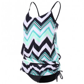 Zig Zag Spaghetti Strap Tankini Set (MULTI-A)