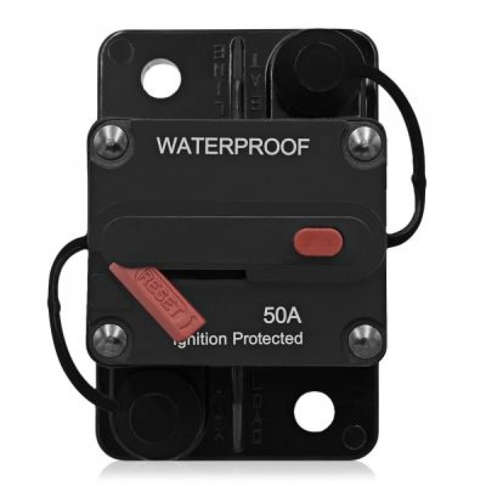 WUPP CS - 642A Car Circuit Breaker Reset Switch for SUV Bus Sedan Ship (BLACK)