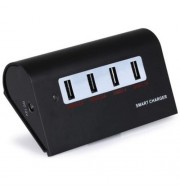 ALUMINUM ALLOY MATERIAL USB3.0 CHARGER WITH EU PLUG FOR IPHONE SAMSUNG HTC TABLET PC - 100