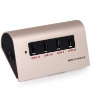 ALUMINUM ALLOY MATERIAL USB3.0 CHARGER WITH EU PLUG FOR IPHONE SAMSUNG HTC TABLET PC - 100