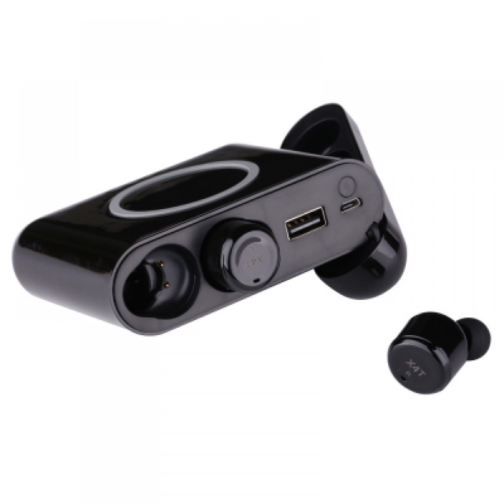 X4T TWS Bluetooth Earbuds Wireless Sports Stereo Earphones (BLACK)