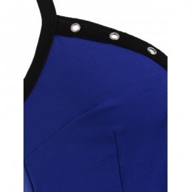 Lace Up Applique Hemline Cami Top  (BLUE ORCHID)