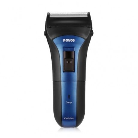 POVOS PS2208 Men Electric Foil Shaver Rechargeable Wet / Dry Washable Razor (BLUE)