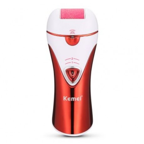 Kemei KM - 1107 3-in-1 Rechargeable Epilator Lady Shaver Callus Remover  (RED)