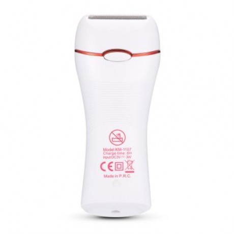 Kemei KM - 1107 3-in-1 Rechargeable Epilator Lady Shaver Callus Remover  (RED)