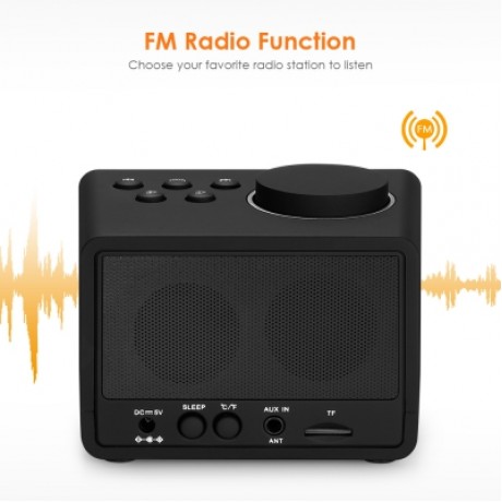 INLIFE K11 BLUETOOTH 4.2 MULTIPURPOSE ALARM CLOCK SPEAKER (BLACK)
