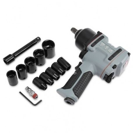 RONGPENG AIR IMPACT WRENCH PNEUMATIC SOCKET SET COMPACT GUN (GRAY)