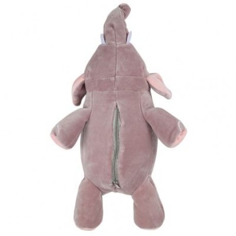 Plush Doll Soft Toy Pig Elephant Cushion Transformed U Type Pillow Gifts (PURPLE)