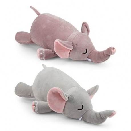 Plush Doll Soft Toy Pig Elephant Cushion Transformed U Type Pillow Gifts (GRAY)
