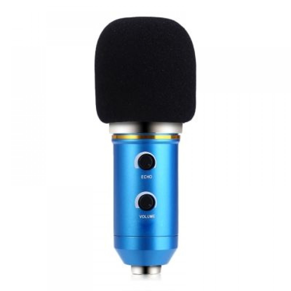 BM - 300FX Audio Sound Recording Condenser Microphone with Foldable Tripod (BLUE)