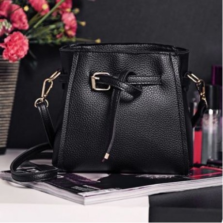 4pcs Elegant Tassel Women Shoulder Crossbody Composite Bag Card Holder Wristlet (BLACK)