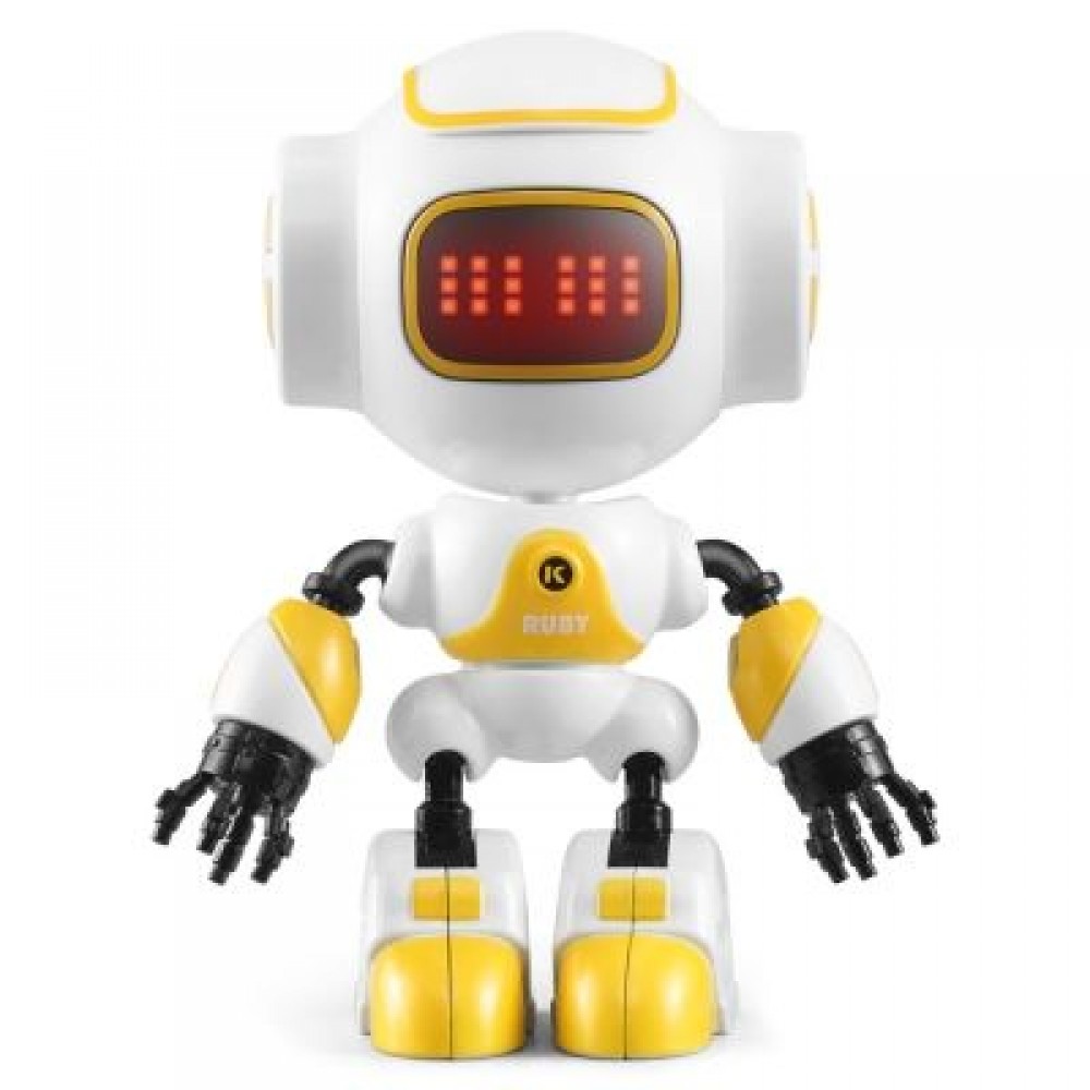 JJRC R9 Touch Sensing LED Eyes RC Robot Smart Voice DIY Body Model Toy (MUSTARD)