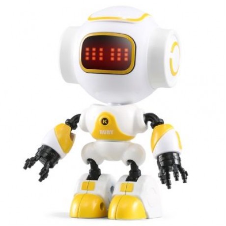 JJRC R9 Touch Sensing LED Eyes RC Robot Smart Voice DIY Body Model Toy (MUSTARD)