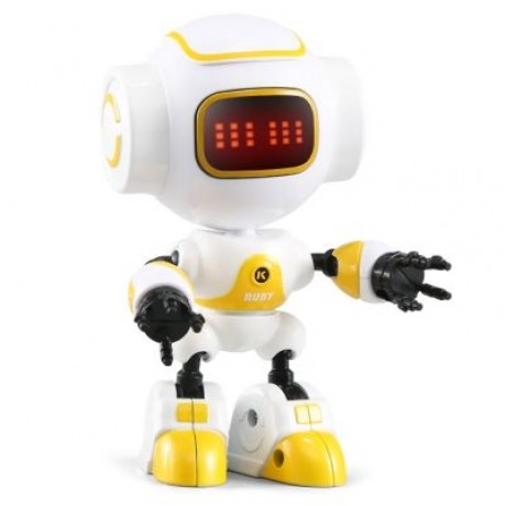 JJRC R9 Touch Sensing LED Eyes RC Robot Smart Voice DIY Body Model Toy (MUSTARD)