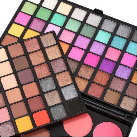 POPFEEL 123 Colors Pearl Matte Eyeshadow Blush Powder Cosmetic Makeup Palette   (BLACK)