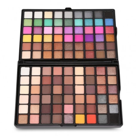 POPFEEL 123 Colors Pearl Matte Eyeshadow Blush Powder Cosmetic Makeup Palette   (BLACK)